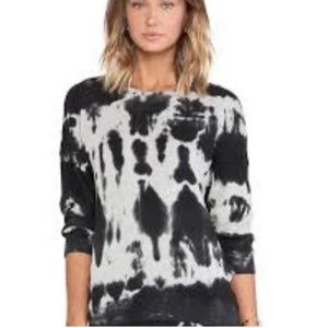 Pam & Gela Zip Shoulder Tie Dye Sweatshirt